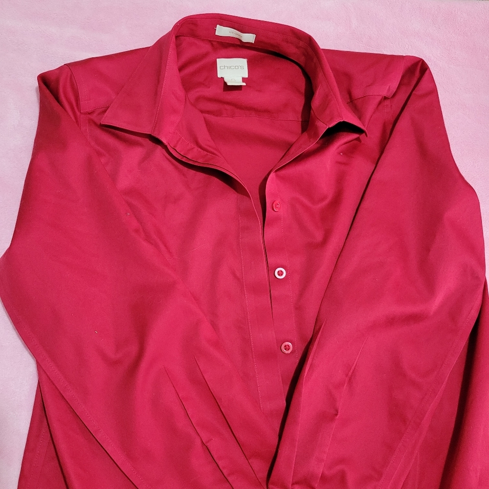 Chico's No-Iron 100% Cotton Women's Button-up